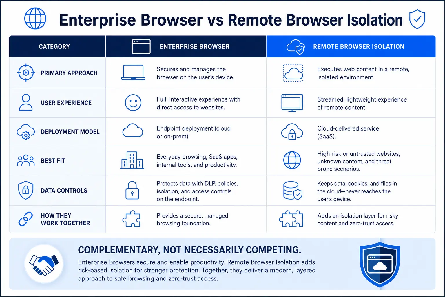 Infographic showing shadow AI data exposure risks and how browser security controls prevent data leakage to unauthorized AI tools