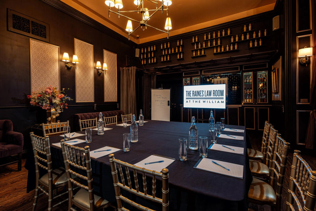 Raines Law Room at the William — private event space set for a keynote